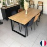 Pied de table fer plat